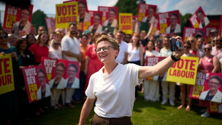 Bev Craig at the official launch of her campaign to become Greater Manchester mayor
