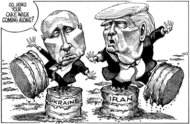 Cartoon: War drags on in Ukraine and Iran