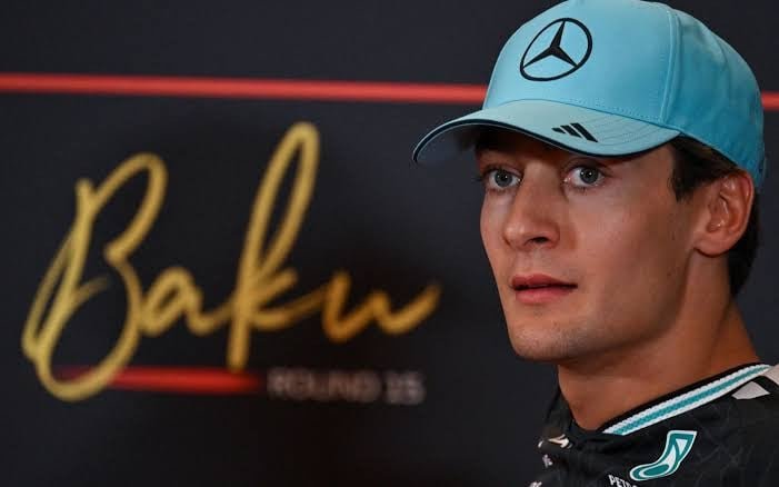 Russell on top in Baku practice