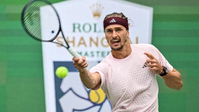 Top seed Zverev digs deep to reach Shanghai last 16