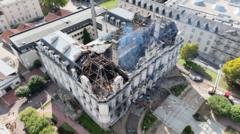 Suspect arrested after historic town hall set alight – French media
